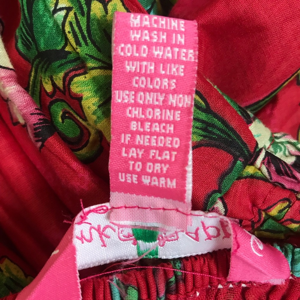 Pink Apple Sundress Size 1X Red Empire Waist - Picture 8 of 8